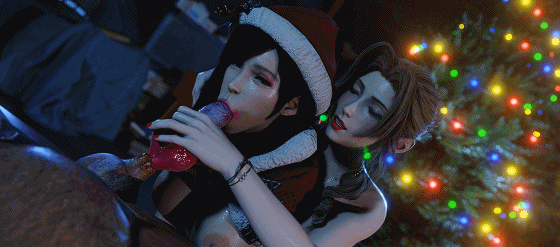 Blueberg 12月新作：天使+瑞秋+雾子+爱丽丝+蒂法 性感女神姐妹花激情双飞-1.gif